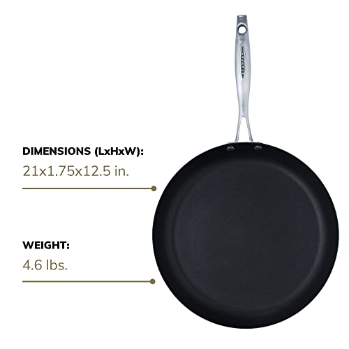 Scanpan Pro IQ 12.5 inch Nonstick Fry Pan - Compatible with All Cooktops, Induction Ready, Metal Utensil Safe, Oven Safe to 500°F, Dishwasher Safe - Image 4