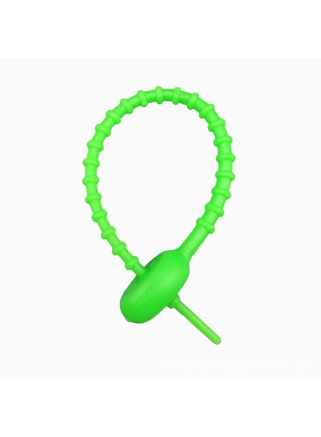 Loquat Tadpole Tie DIY Live Buckle Writer Soft Glue Tie Keychain Jewelry Bag Doll Lanyard Decoration Accessories-Color:Grass Green 15cm - Image 1