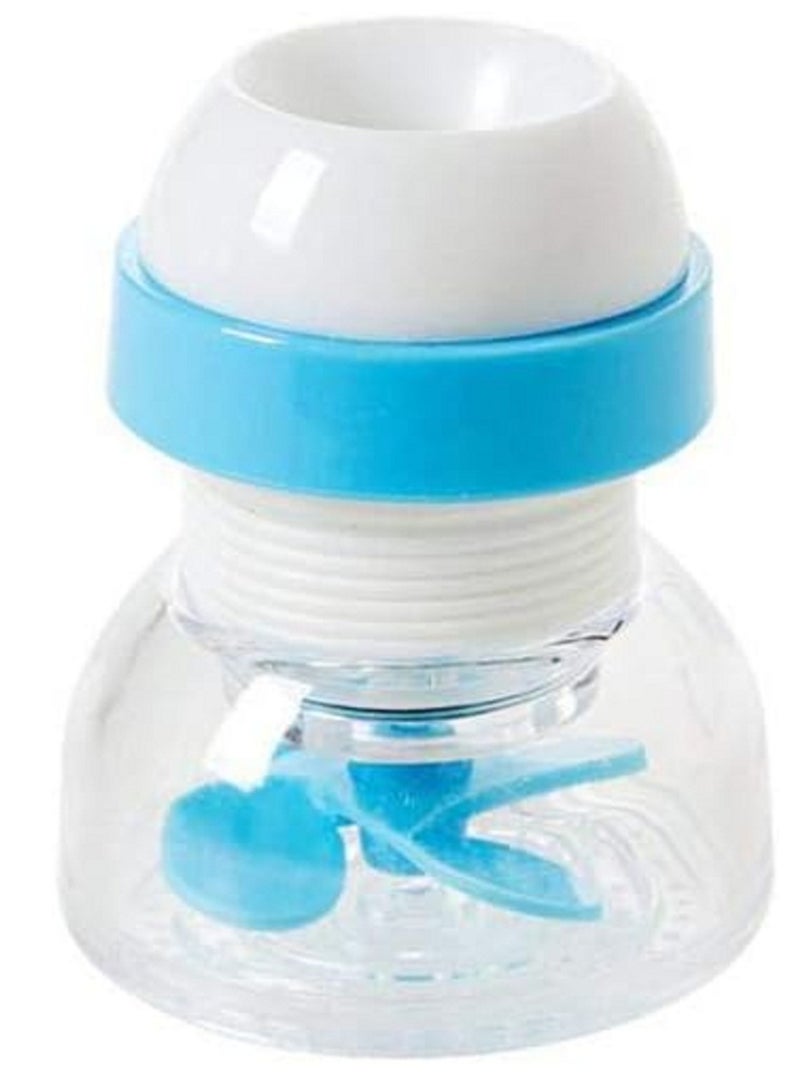 1 Pcs Faucet Splash Shower Tap Kitchen Water Filter Nozzle with Fan Inside (Blue) - Image 2