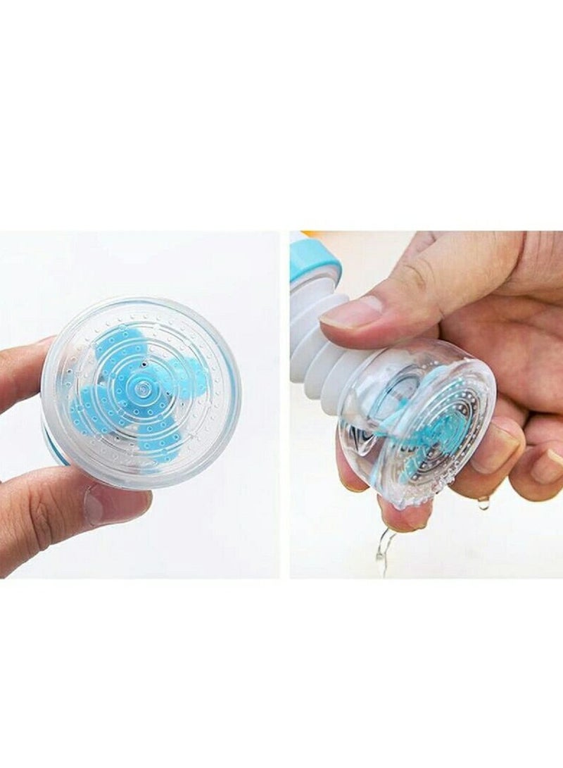 1 Pcs Faucet Splash Shower Tap Kitchen Water Filter Nozzle with Fan Inside (Blue) - Image 5