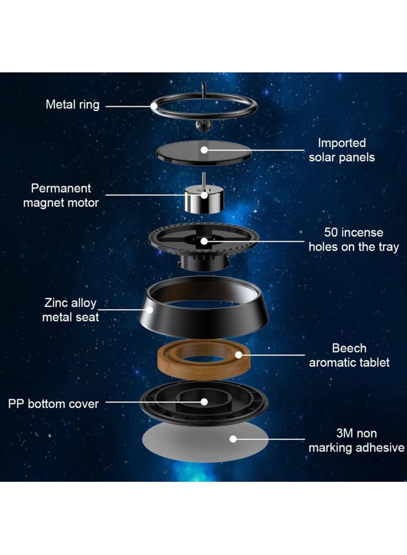 Car Air Freshener, Car Aromatherapy Diffuser Solar Rotating Car Air Freshener Diffuser Car Interior Decor Natural Long-lasting Fragrance Aromatherapy