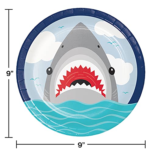 Creative Converting Shark Party Paper Plates, 24 ct - Image 2
