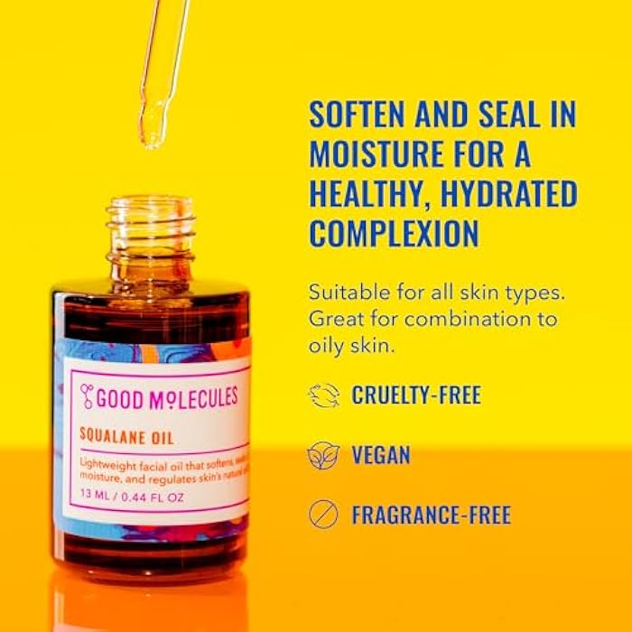 Good Molecules Squalane Oil - Moisturizer for Face, Skin, and Hair, Plumping, Firming, Anti-Aging - Skincare for Face to Hydrate and Calm the Skin - Image 2
