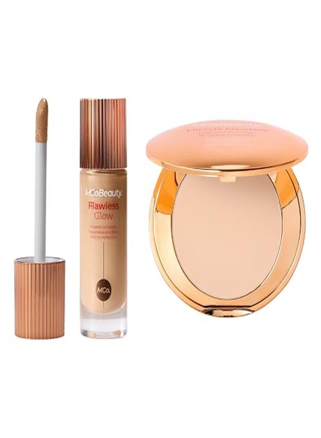 أم سي أو بيوتي مجموعة MCoBeauty لتفتيح البشرة بدون عيوب وبودرة مضغوطة - فاتح - Image 1
