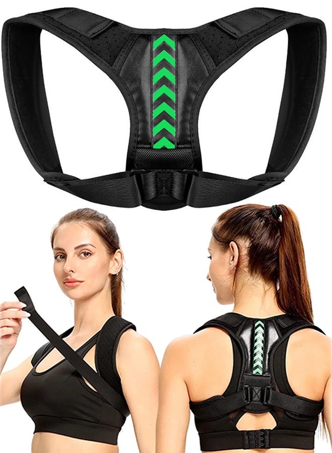 Back Support Brace and Posture Correction Belt Relieves Pain Stress and Fatigue with Neck Shoulder Clavicle and Spine Alignment Reshape Your Body With This Back Straightener and Be Attractive, Fit - Image 1