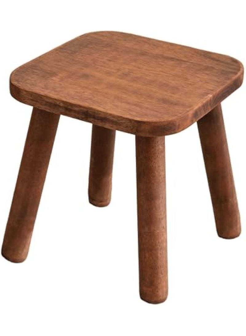 Arabest Wooden Step Stool for Adults & Kids - Multi-Functional Small Plant Stand, Footstool, & Toddler Chair - Durable, Easy Assembly, Portable, with Safety Pads - Classic 9.3" Design - Home Decor & Utility - Image 1