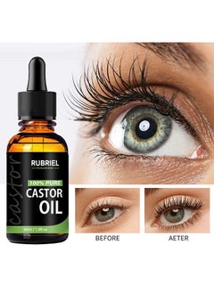 100% Pure Castor Oil - Organic Pure Cold Pressed Castor Oil for Skin Nails Hair Growth Eyebrows and Eyelashes Hair Growth and Prevent Hair Loss Castor Oil for Eyelashes and Eyebrows