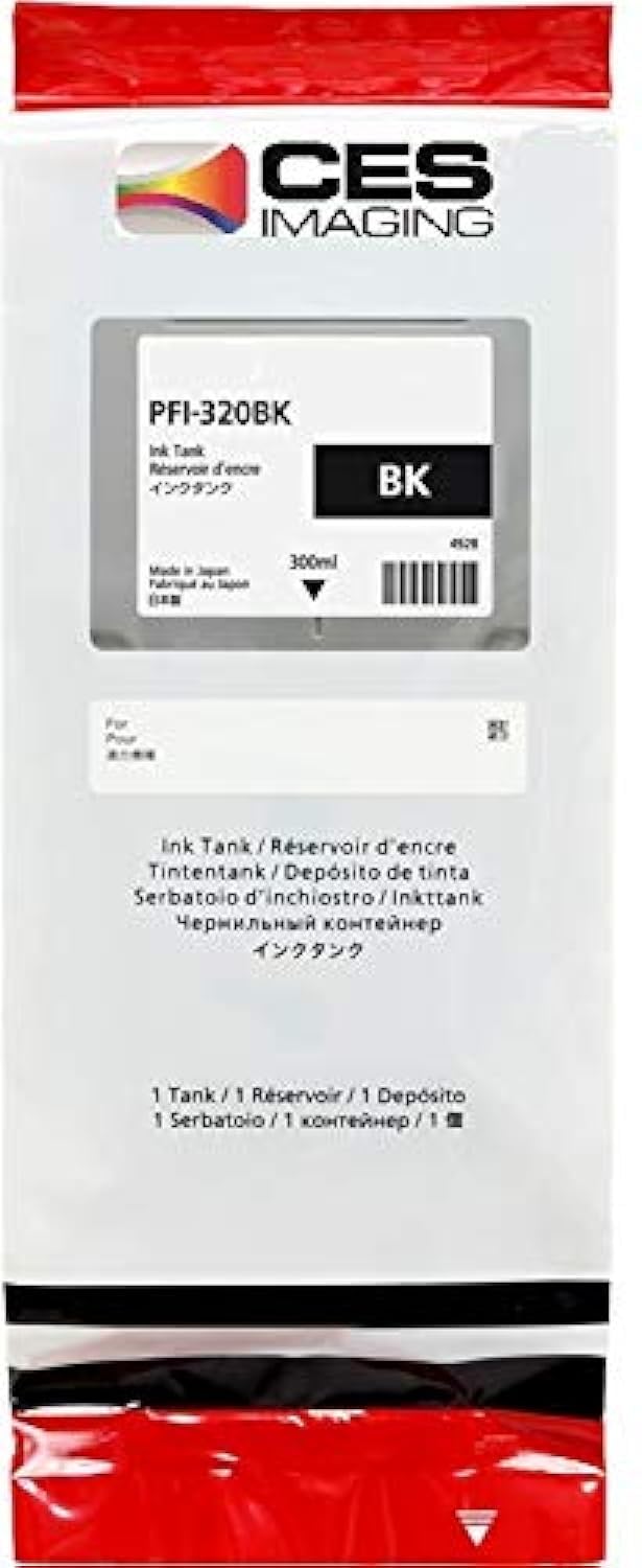 CES Imaging Canon PFI-320BK Black 300ml Ink Tank - Image 1