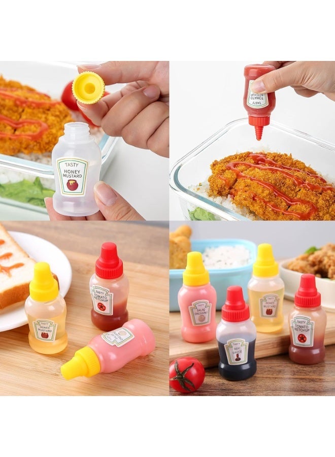 تيستي طقم 10 قطعة ازايز صوص صغيرة – علب تعبئة كاتشب ومايونيز وخردل للرحلات واللانش بوكس - Image 1
