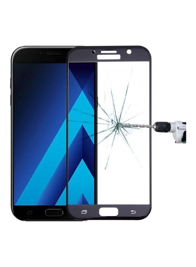 BGM 9H Surface Hardness Explosion-Proof Curved Full Screen Tempered Glass Protector For Samsung Galaxy A7 (2017) Clear/Black - Image 1