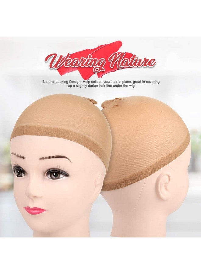 FANDAMEI 6 Pcs Stocking Wig Caps Light Brown Stocking Caps For Wigs Stretchy Nylon Wig Caps For Women Girls Kids - Image 5