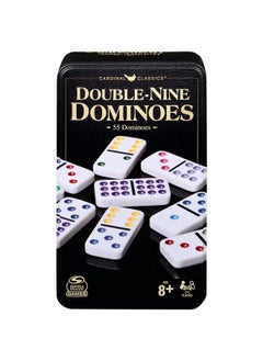 Spin Master Games Cardinal Classics Double Nine Dominoes Set In Storage Tin ; Dominoes For Kids ; Family Games ; Adult Games ; Dominoes Set For Adults And Kids Ages 8+  - Image 1