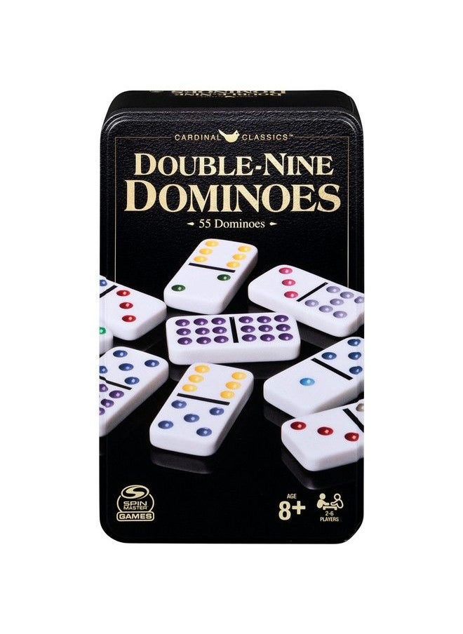 Spin Master Games طقم دومينو كاردينال كلاسيك مزدوج تسعة في علبة تخزين؛ دومينو للأطفال؛ ألعاب عائلية؛ ألعاب للبالغين؛ طقم دومينو للبالغين والأطفال من عمر 8 ساله وما فوق  - Image 1