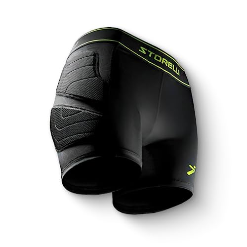 Storelli Women’s BodyShield Impact Sliders 2, High-Impact Protection, Sweat-Wicking, UV-Resistant Athletic Undershorts for Soccer & Heavy-Duty Sports, Black, Medium - Image 1