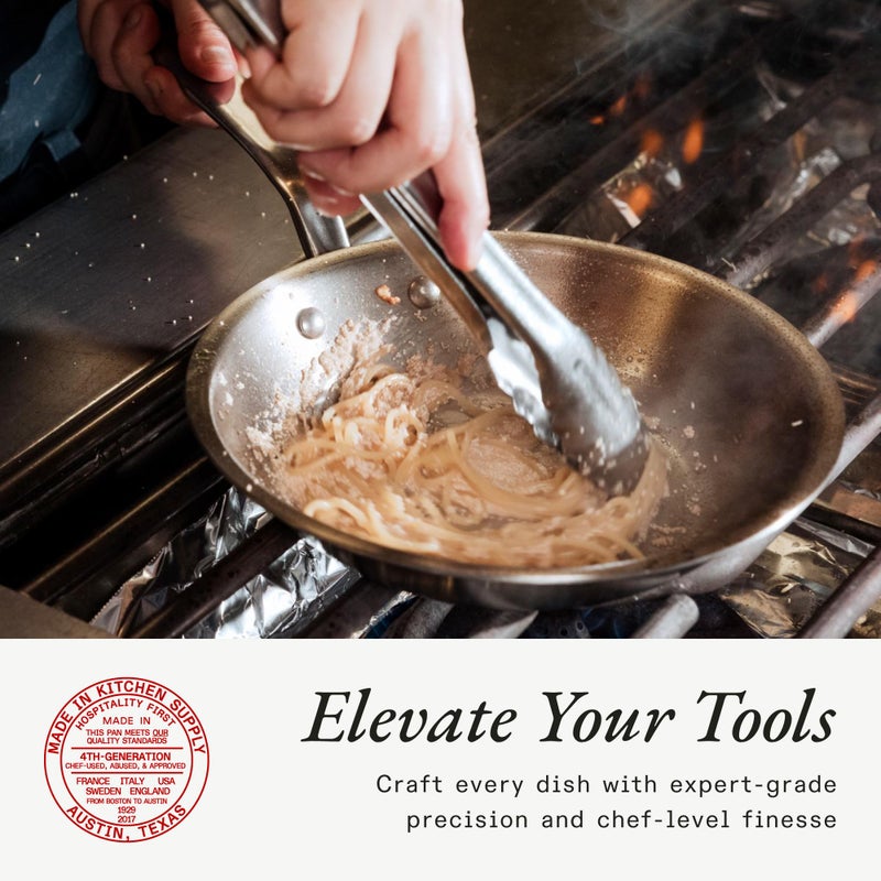 Madein Made In Cookware - 10-Inch Stainless Steel Frying Pan - 5 Ply Stainless Clad - Professional Cookware - Crafted in Italy - Induction Compatible - Image 4