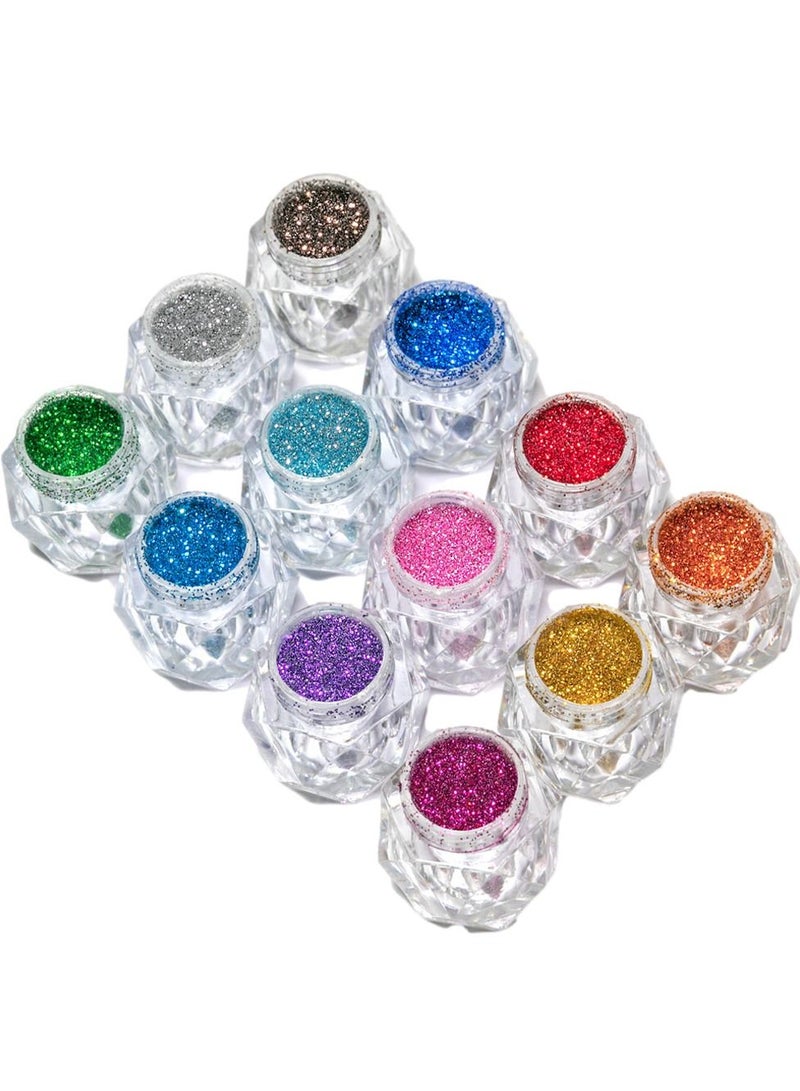 جلازي بودرة ظلال عيون متلألئة لإبراز 12 لونًا - Image 2