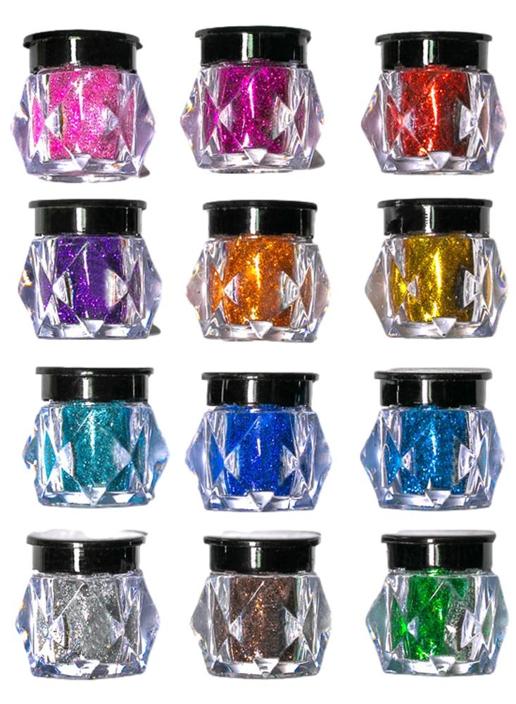 جلازي بودرة ظلال عيون متلألئة لإبراز 12 لونًا - Image 1