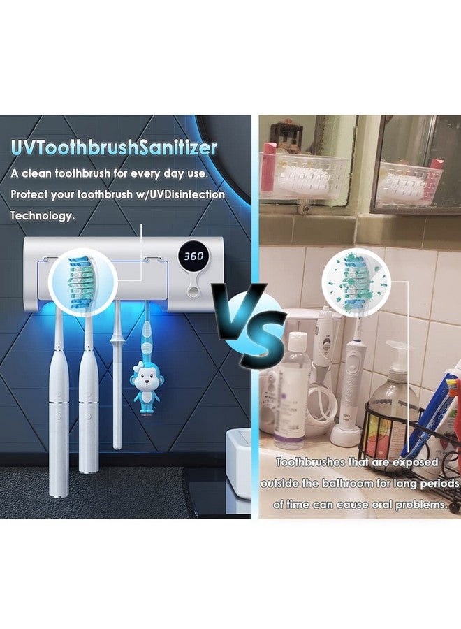 MIMORE Toothbrush Holder, 4 Toothbrush Slots & Timer Function, Cordless Wall Mounted Toothbrush Holders for Bathrooms - Image 3