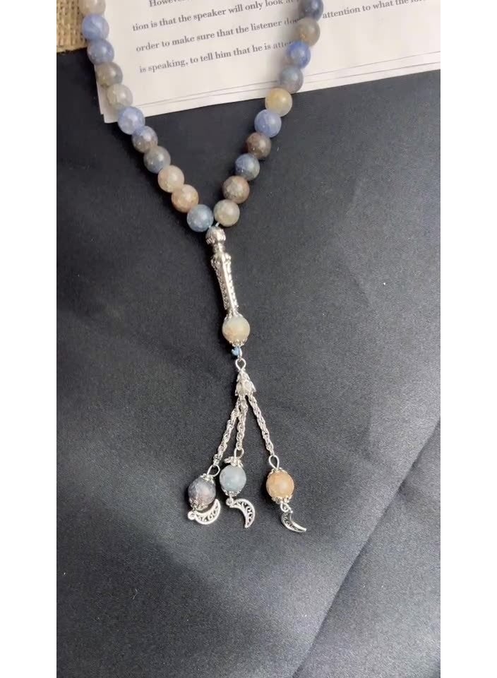 New 33 Beads 10mm Glass Prayer Beads Ethnic Tai Chi Color Wash Colorful Prayer Beads Muslim Religious Jewelry Accessories - Image 3
