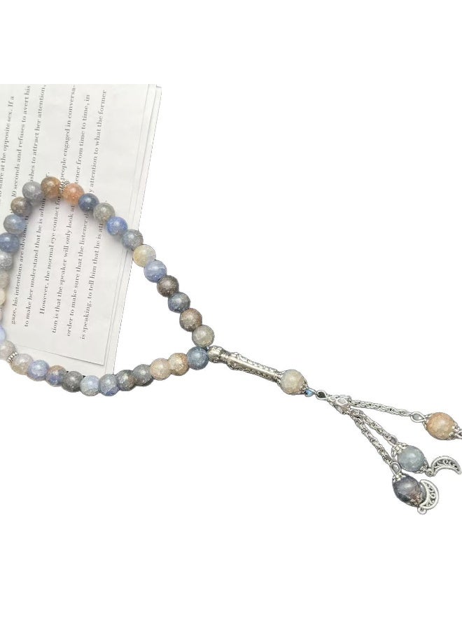 New 33 Beads 10mm Glass Prayer Beads Ethnic Tai Chi Color Wash Colorful Prayer Beads Muslim Religious Jewelry Accessories - Image 5