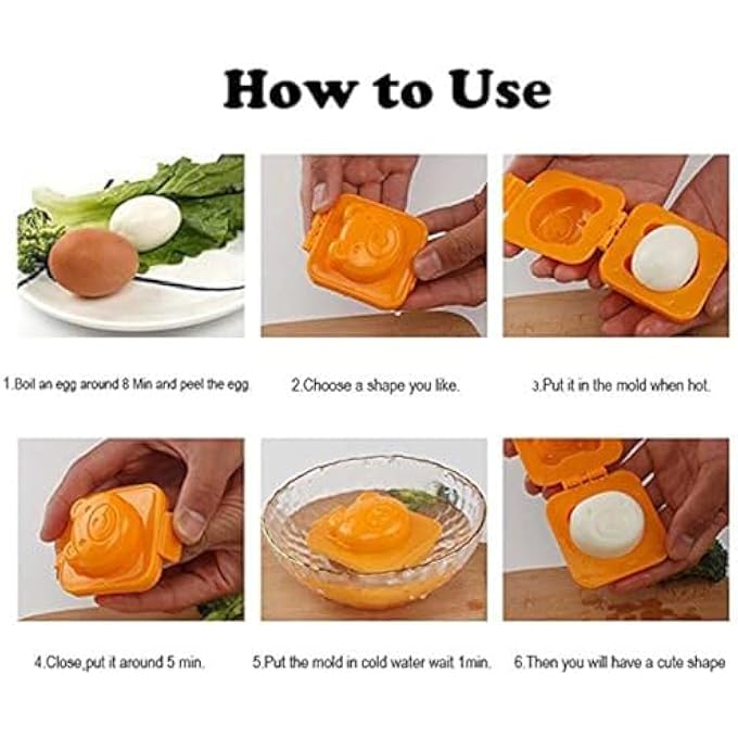 Silk Route 6Pcs Cartoon Cute Boil Egg Mould Set Shape Egg Sushi Rice Making Moulder Decorating Fondant Cake Tool For Kitchen Diy - Image 4