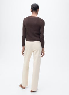 MANGO Rib-Knit Cardigan With Bows  - Image 2