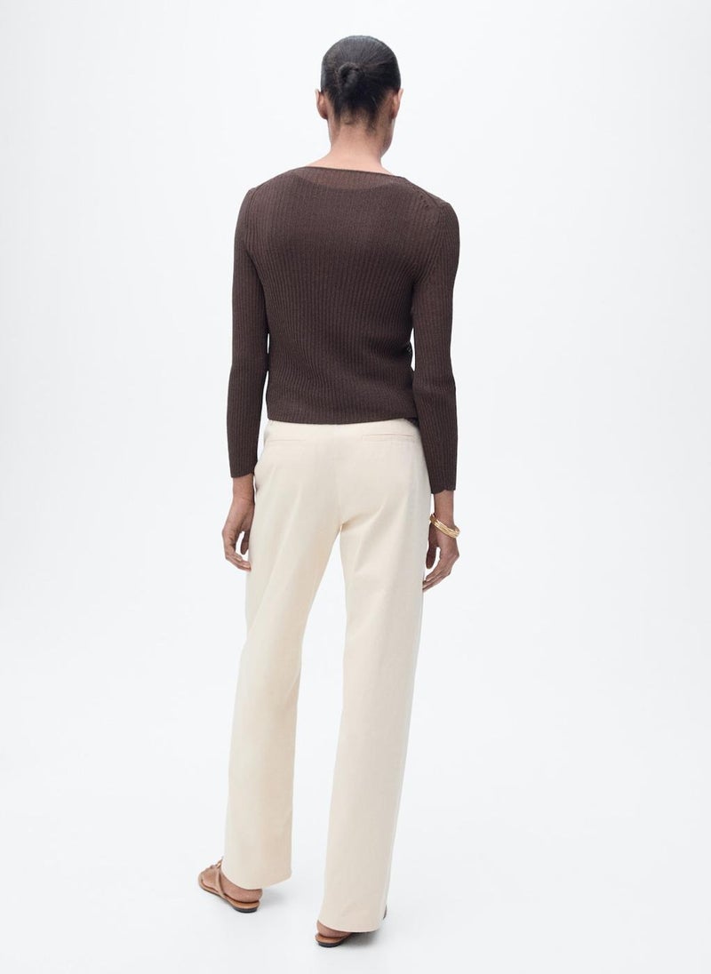 MANGO Rib-Knit Cardigan With Bows  - Image 2