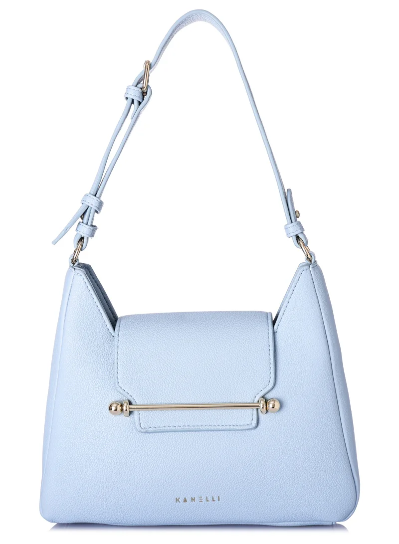KANELLI Women's handbag from Kanelli, elegant shape New Collection  AAY2401005 Blue