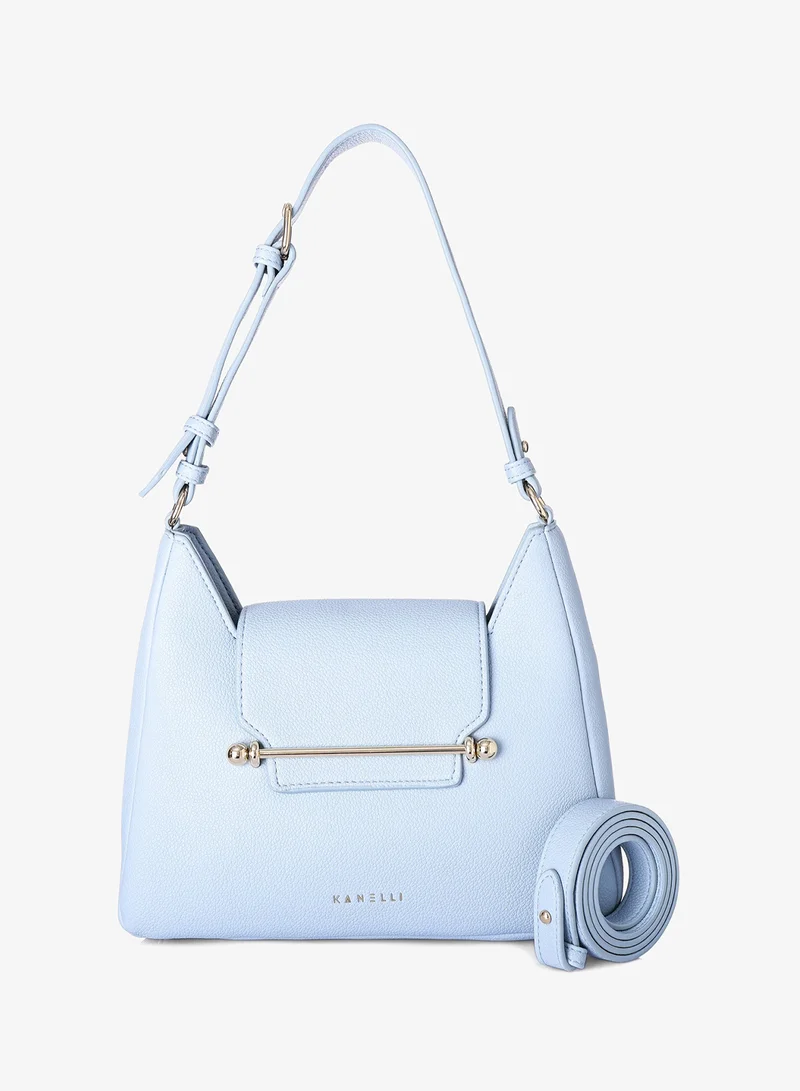 KANELLI Women's handbag from Kanelli, elegant shape New Collection  AAY2401005 Blue