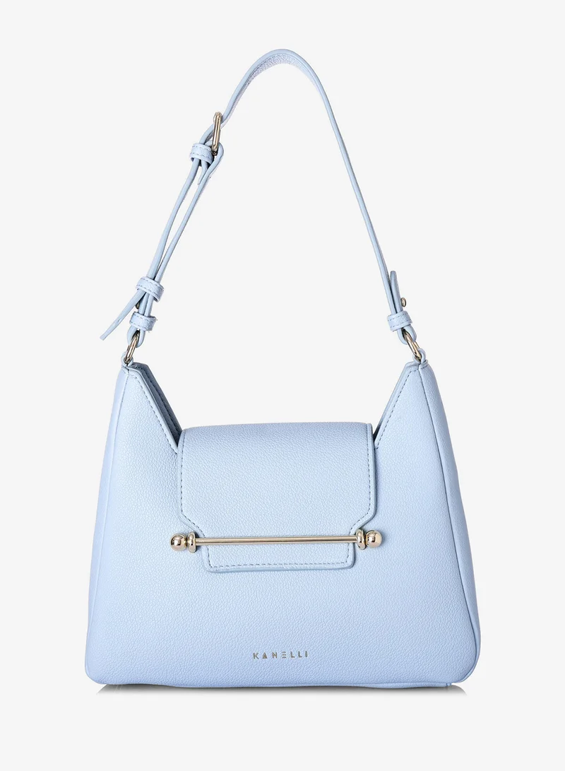 KANELLI Women's handbag from Kanelli, elegant shape New Collection  AAY2401005 Blue