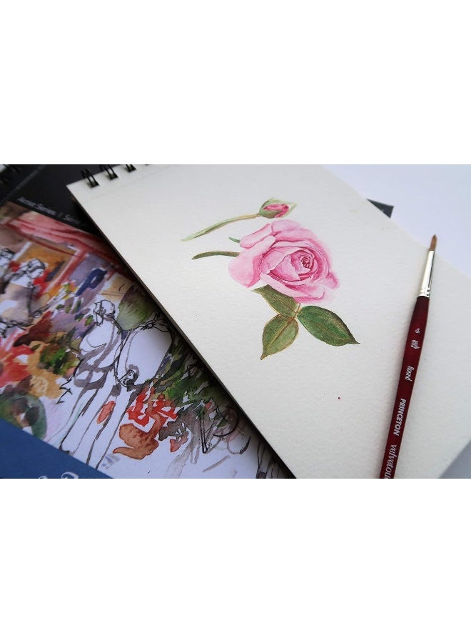 CANSON ورق مائي من سلسلة كانسون للفنانين، دفتر متصل، 5.5x8.5 بوصة، 20 ورقة (140 رطل/300 جرام) - ورق فني للبالغين والطلاب - للألوان المائية، الوسائط المختلطة، الأقلام والكتابة الفنية - Image 4