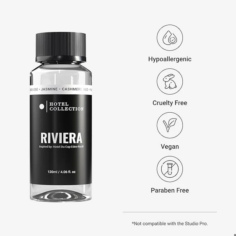Hotel Collection  Riviera Fragrance Oil Blend - Hotel Inspired for Luxury Essential Oil Diffusers - Aromatherapy Scent Diffuser Oil - Pampleemousse, Jasmine, and Cashmere Oud - 120 mL, 4.1 fl oz  | Best Price UAE
