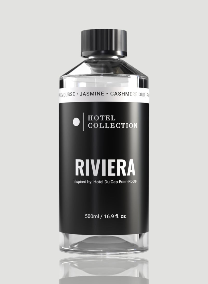 Hotel Collection Riviera Fragrance Oil Blend - Hotel Inspired for Luxury Essential Oil Diffusers - Aromatherapy Scent Diffuser Oil - Pampleemousse, Jasmine, and Cashmere Oud - 120 mL, 4.1 fl oz - Image 1
