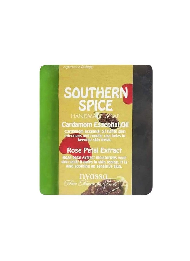 نايسا صابون الاستحمام الطبيعي المصنوع يدويًا من Southern Spice | مستخلص بتلات الورد وزيت الجوجوبا العضوي المعصور على البارد | مناسب لجميع أنواع البشرة، 150 جرام  - Image 1