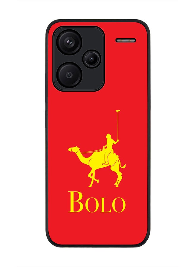 Stylizedd Rugged Black Edge Case for Xiaomi Redmi Note 13 Pro Plus, Slim fit Soft Case Flexible Rubber Edges Anti Drop TPU Gel Thin Cover -  BOLO Red - Image 1