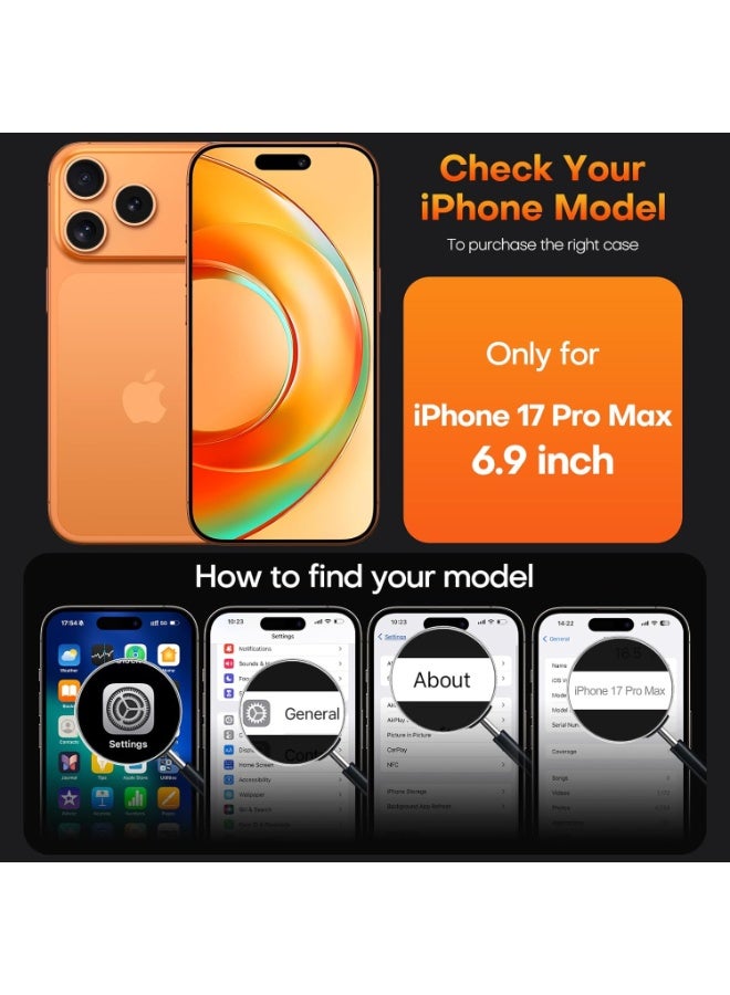 3 in 1 for iPhone 17 Pro Max Case Clear, with Screen Protector & Camera Lens Protector  ,Camera Control, Military-Grade Protection, Ultra Clear, Shockproof iPhone Cover, Slim Case Cover for 17 Pro Max 6.9-Inch - Clear - Image 2