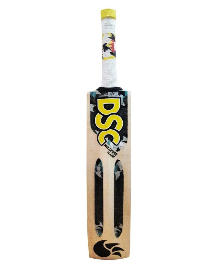 DSC Wildfire Flame Kashmir Willow Cricket Bat ( Size: 5, Ball_ type : Tennis Ball, Playing Style : All-Round )