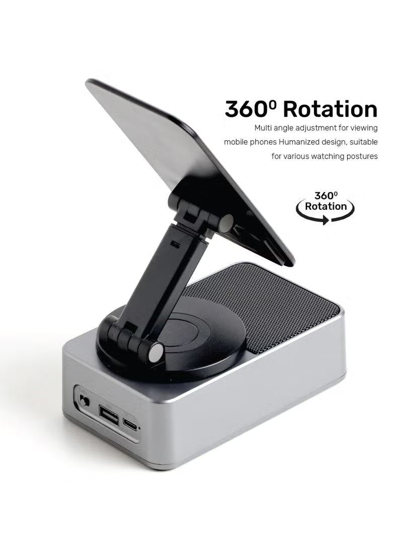 arizone Wireless Speaker with 360 Degree Phone Holder, Bluetooth Speaker and Anti-Slip Base HD Surround Sound Perfect for Home and Outdoors - Image 5