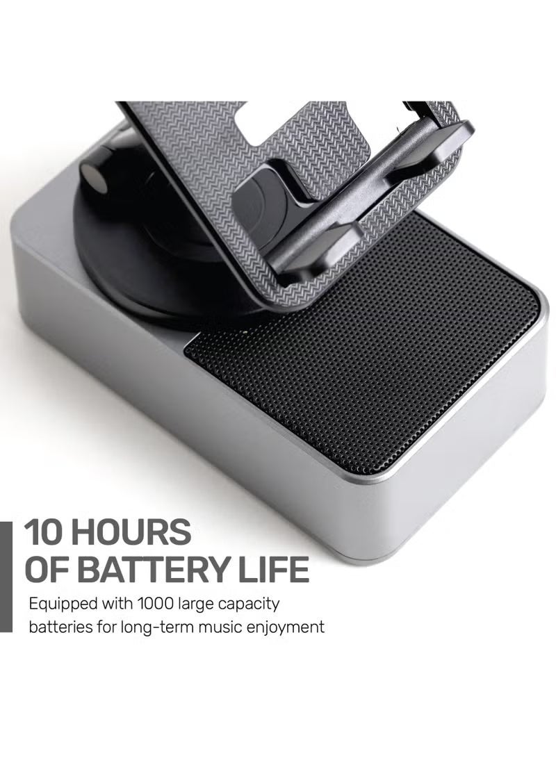 arizone Wireless Speaker with 360 Degree Phone Holder, Bluetooth Speaker and Anti-Slip Base HD Surround Sound Perfect for Home and Outdoors - Image 4