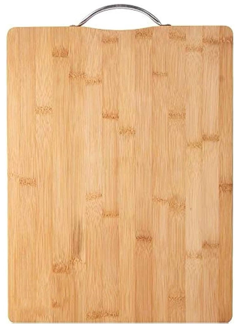 Beauenty Extra Large Premium Bamboo Cutting Board, Wooden Chopping Board Kitchen Cutting Board with Juice Grooves. Natural Bamboo (40x30cm) - Image 1