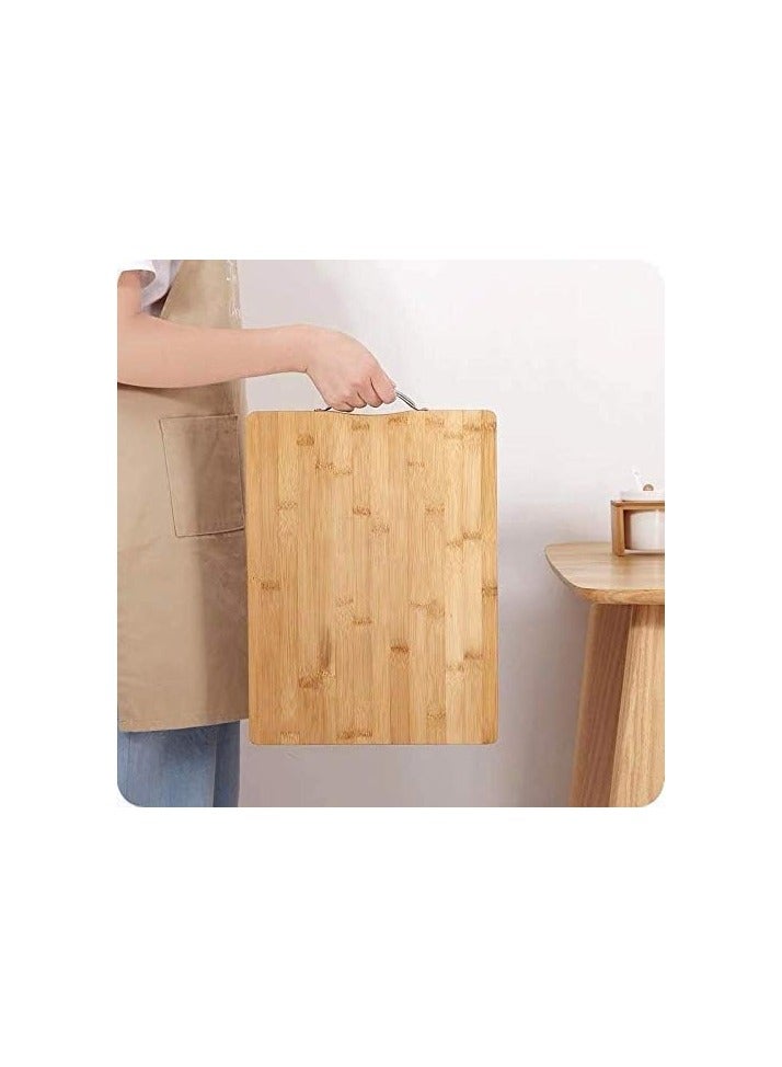 Beauenty Extra Large Premium Bamboo Cutting Board, Wooden Chopping Board Kitchen Cutting Board with Juice Grooves. Natural Bamboo (40x30cm) - Image 3