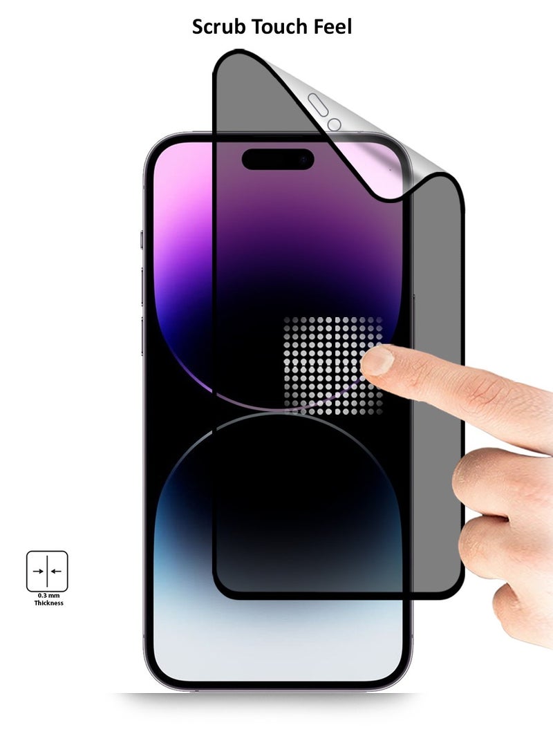 Techie فيلم حماية شاشة خصوصية سيراميك غير لامع لجهاز آبل آيفون 14 برو ماكس - Image 3