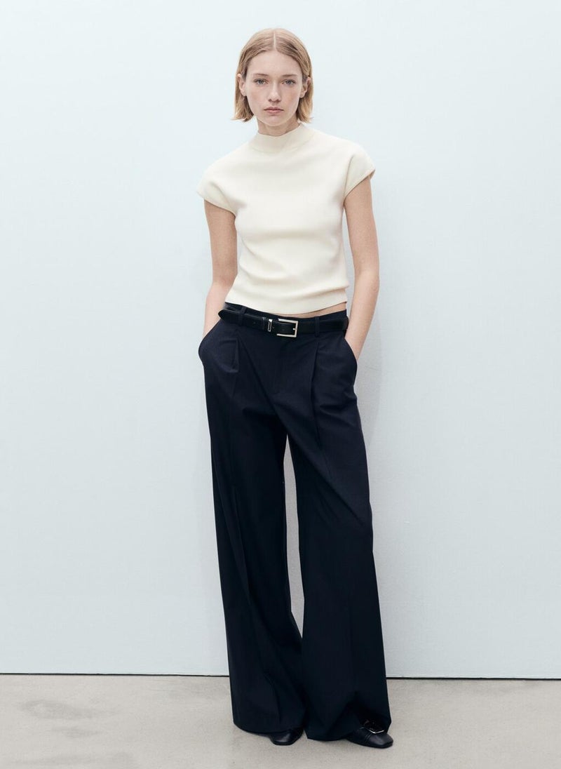 MANGO Short-Sleeved Fine-Knit Sweater  - Image 4
