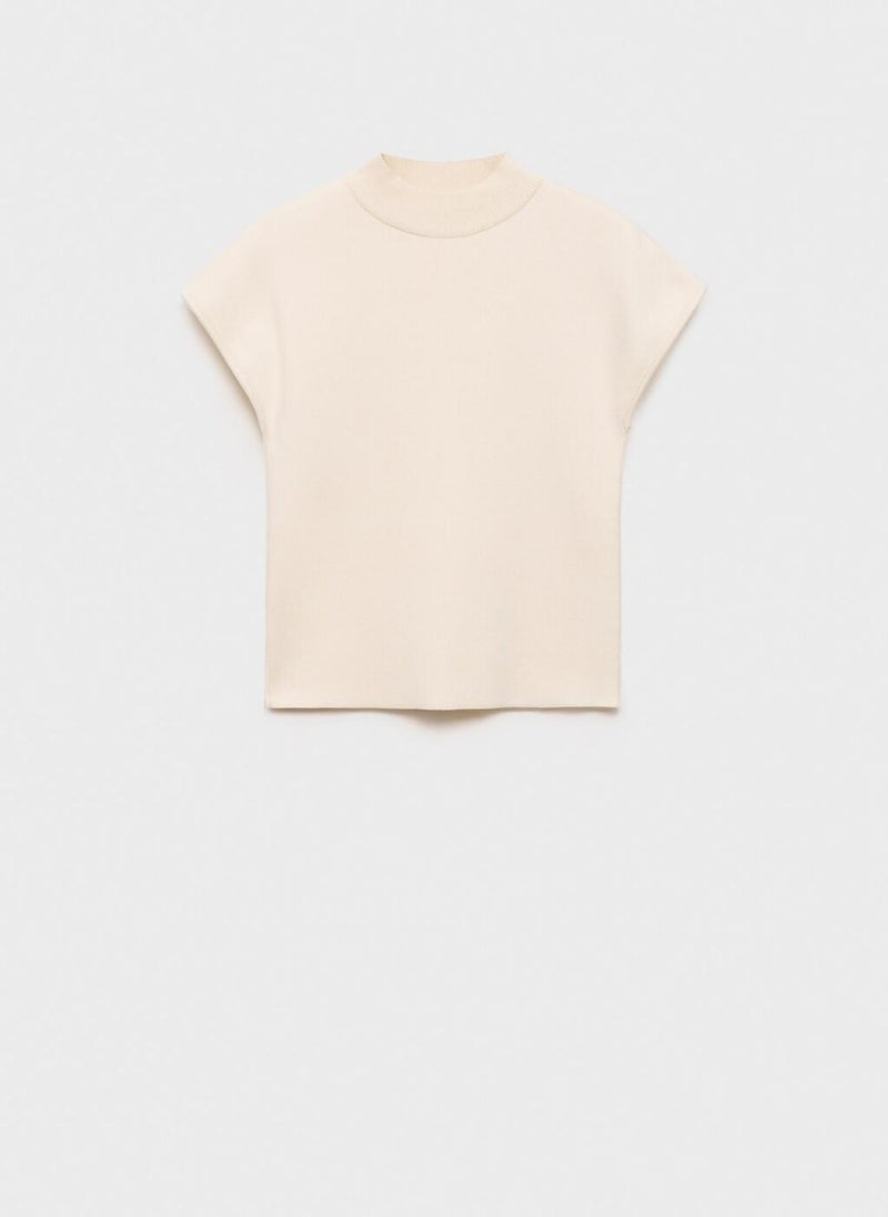 MANGO Short-Sleeved Fine-Knit Sweater  - Image 5