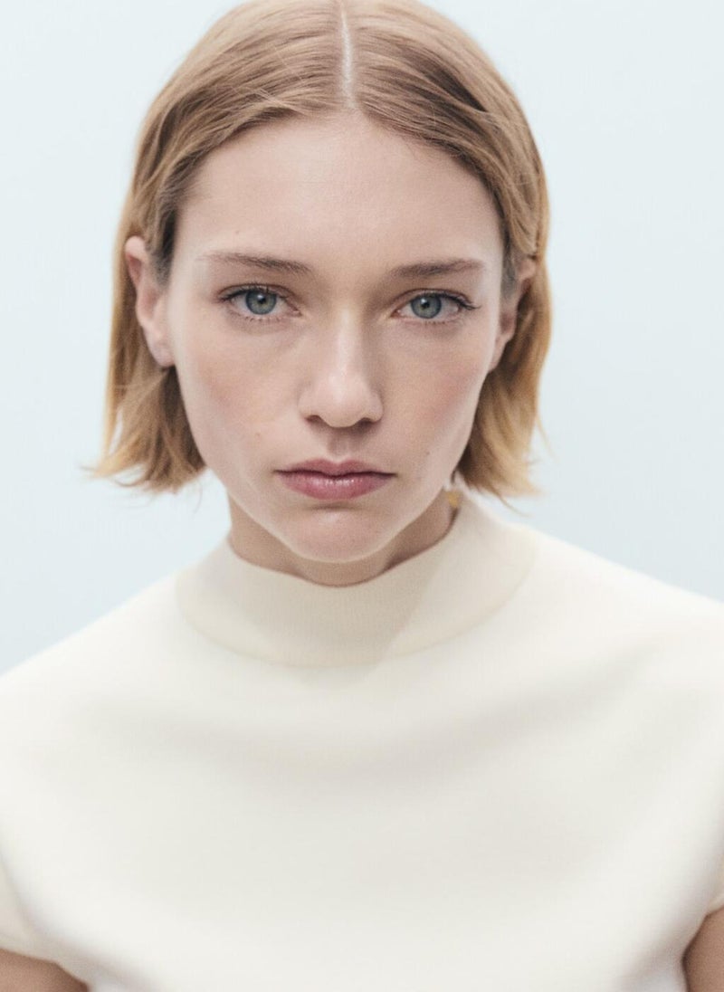 MANGO Short-Sleeved Fine-Knit Sweater  - Image 3