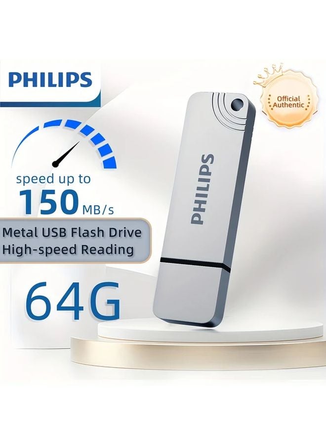 Philips 3 2 USB Flash Drive 64GB 150MB s Plug And Stay Storage Expansion For Laptop Tablet Smart TV - Image 1