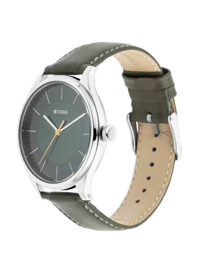 TITAN Men's Analog Round Shape Leather Wrist Watch - 1802SL04 - 48 Mm  - Image 3