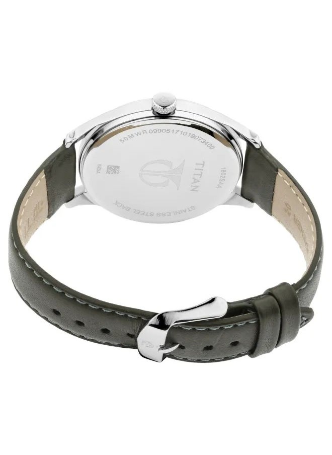 TITAN Men's Analog Round Shape Leather Wrist Watch - 1802SL04 - 48 Mm  - Image 5