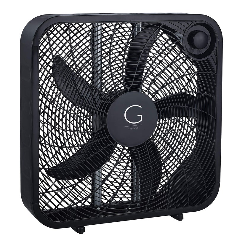 Genesis 20" Box Fan, 3 Settings, Max Cooling Technology, Carry Handle, Black (G20BOX-BLK) - Image 4