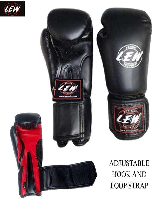 LEW Pro Style Muay Thai/Kickboxing/MMA/Training 12 OZ Boxing Gloves with a Pair of Hand Wraps - Image 3
